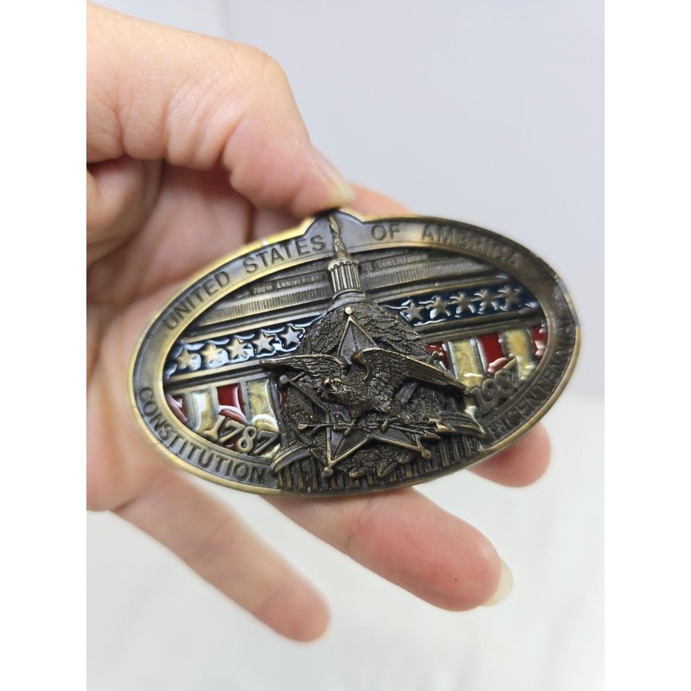 Starshine 1987 US Constitution 200th Anniversary Limited Edition Belt Buckle 350